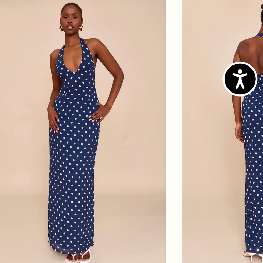 Pretty Little Thing Polka Dot Maxi Dress